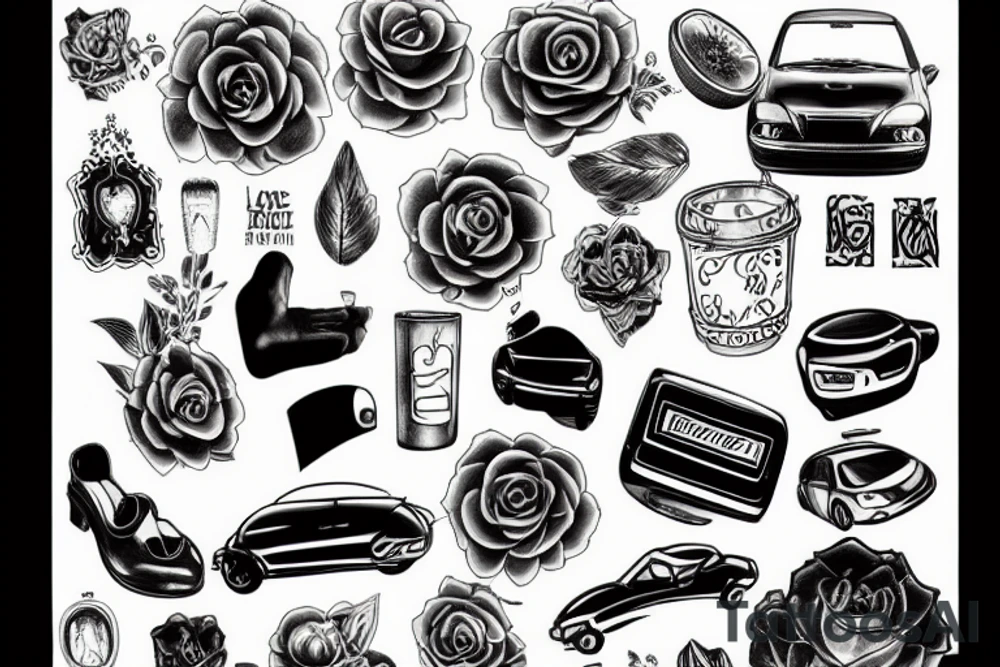 black car tattoo idea