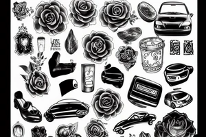 black car tattoo idea