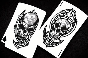 death tarot card with a skull and a dagger tattoo idea