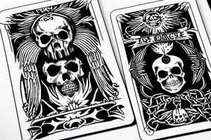 death tarot card with a skull and a dagger tattoo idea