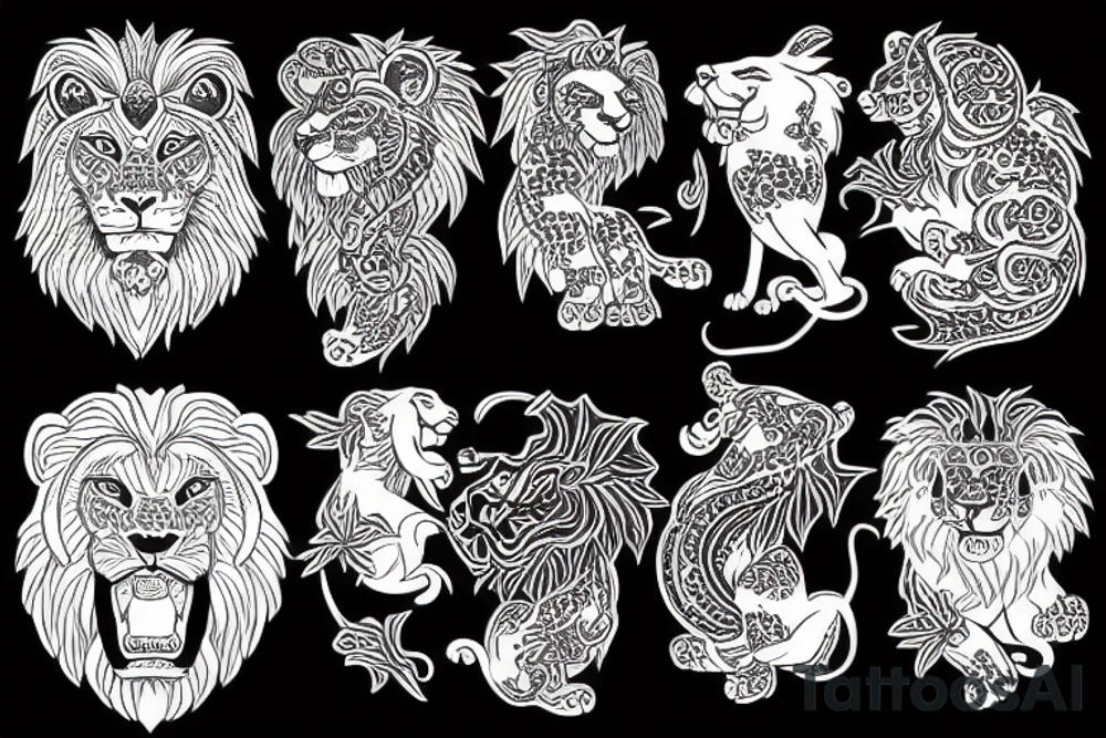 Imperial Lion tattoo idea