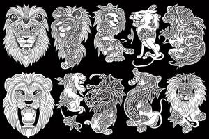 Imperial Lion tattoo idea