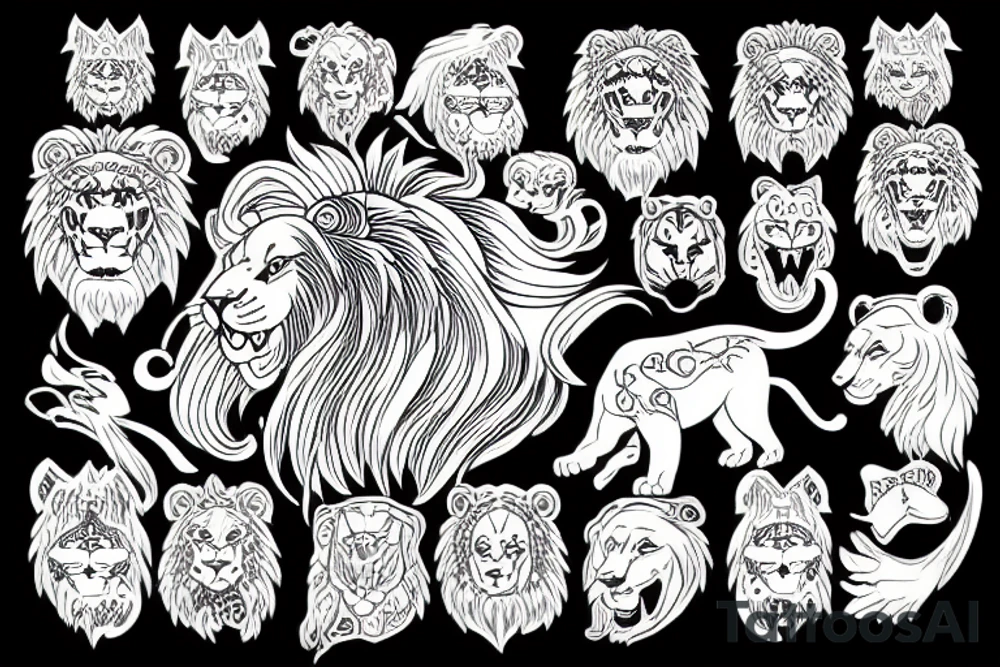 Imperial Lion tattoo idea