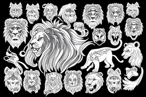 Imperial Lion tattoo idea