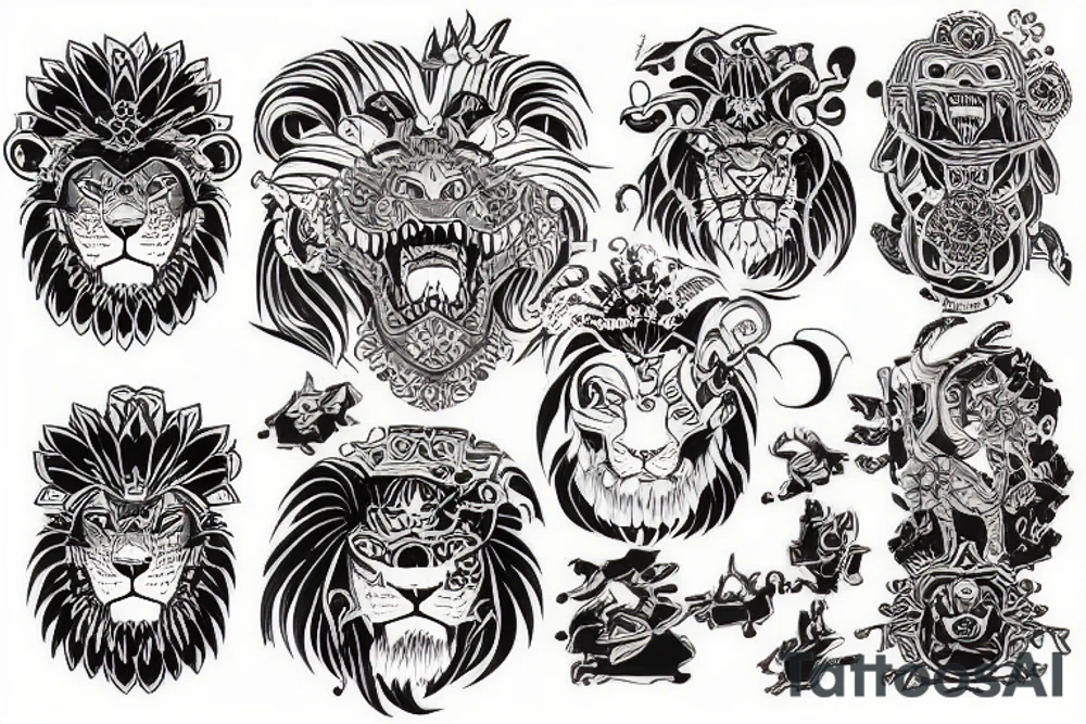 Imperial Lion tattoo idea
