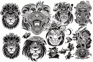 Imperial Lion tattoo idea