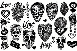,love  stay strong uoate tattoo idea