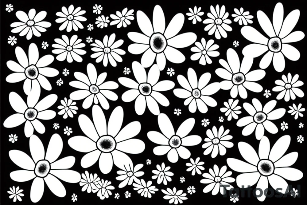 Dragonfly on a daisy tattoo idea