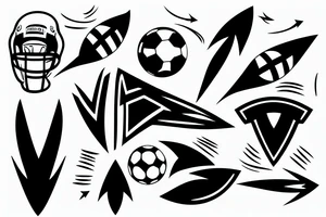 football arrow tattoo idea