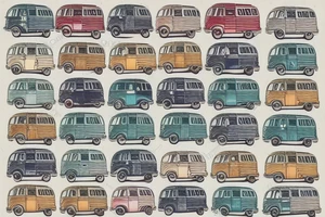 vintage VW van in a polaroid picture tattoo idea