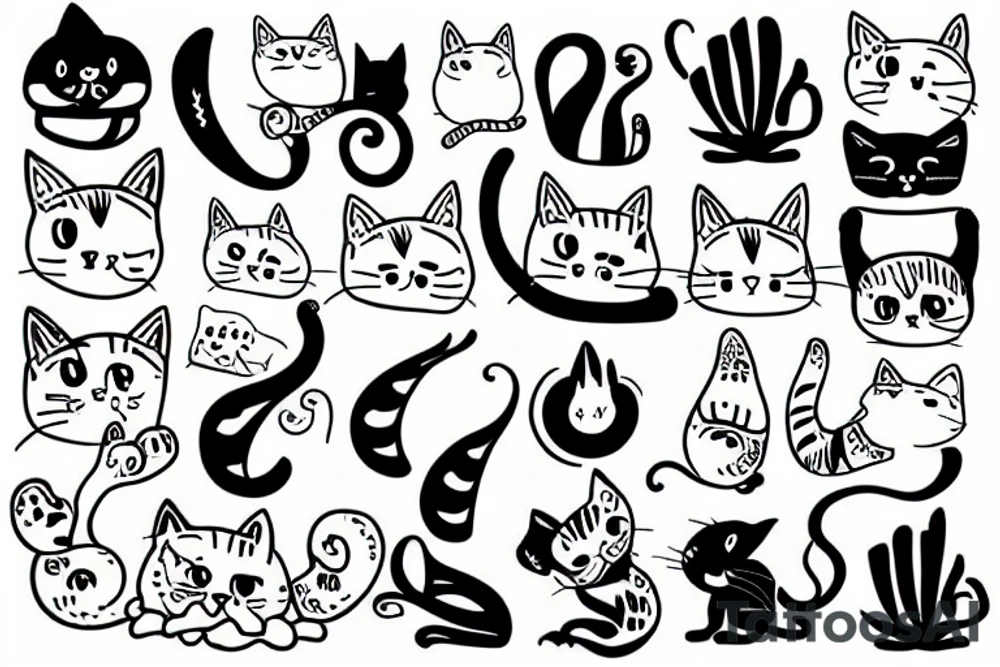 Cat and tree tattoo idea