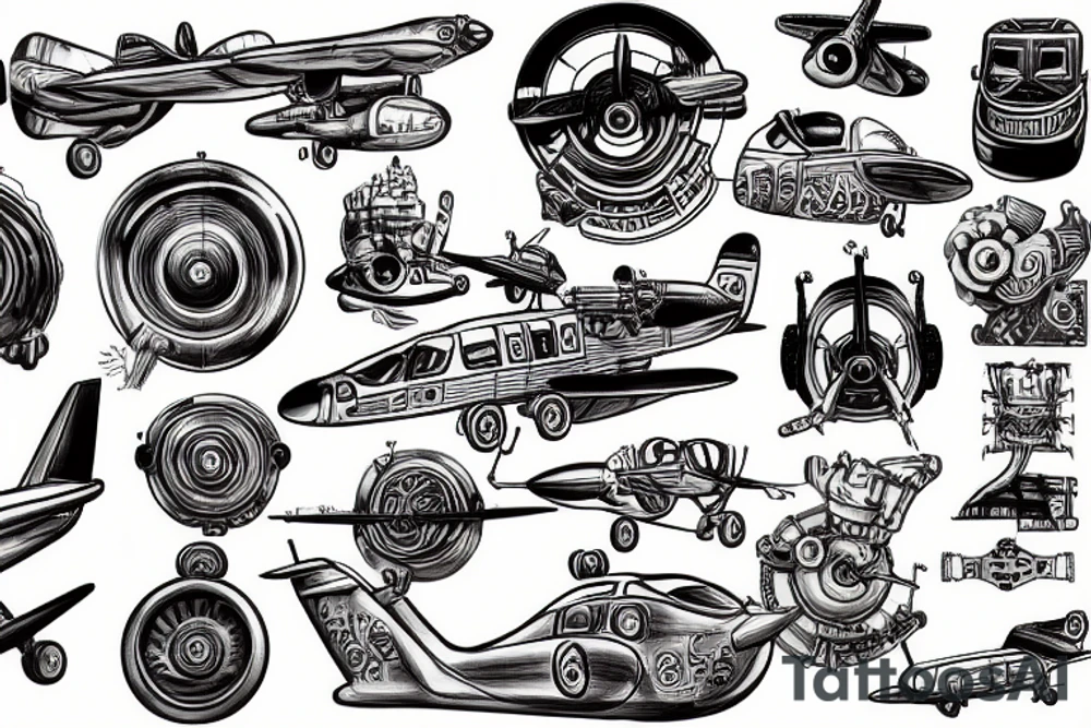 Aircraft engine tattoo idea