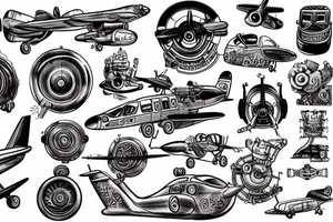 Aircraft engine tattoo idea