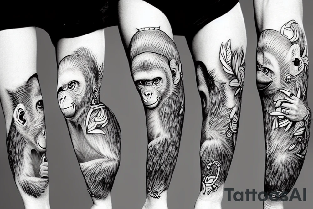 sapiens monkey tattoo idea
