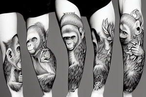 sapiens monkey tattoo idea