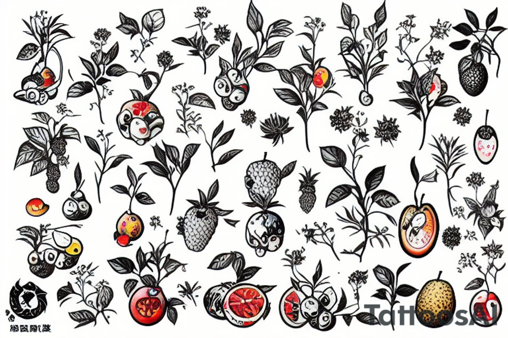 Fruit Plants tattoo idea