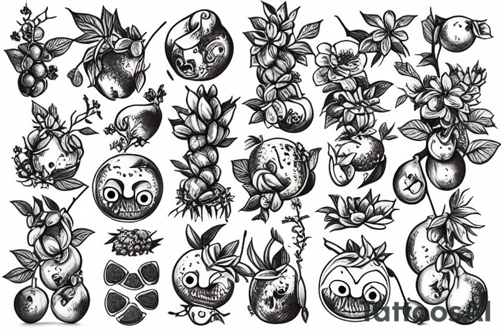 Fruit Plants tattoo idea