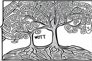 trunk of a tree with the quote "not all those who wander are lost tattoo idea