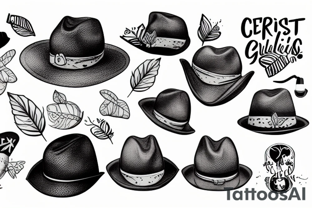 crested gecko with a hat tattoo idea