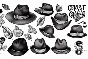crested gecko with a hat tattoo idea