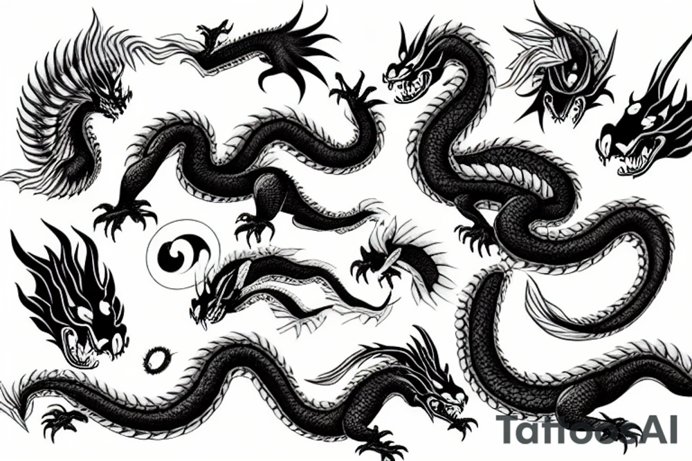 Japonese dragon tattoo idea