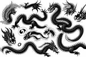 Japonese dragon tattoo idea