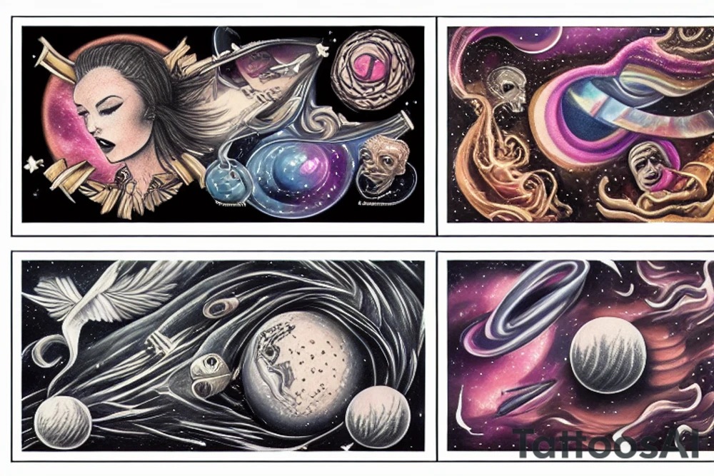 God wathing as universe collapse tattoo idea