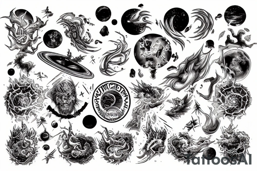 God wathing as universe collapse tattoo idea