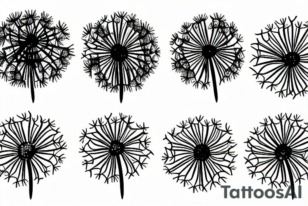 Dandelion flower tattoo idea