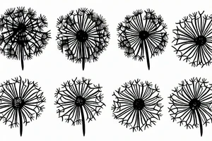 Dandelion flower tattoo idea