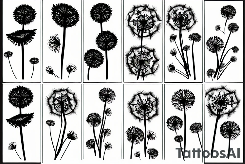 Dandelion flower tattoo idea