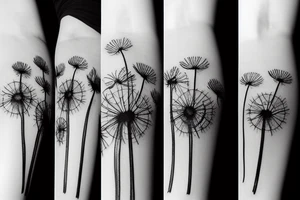 Dandelion flower tattoo idea