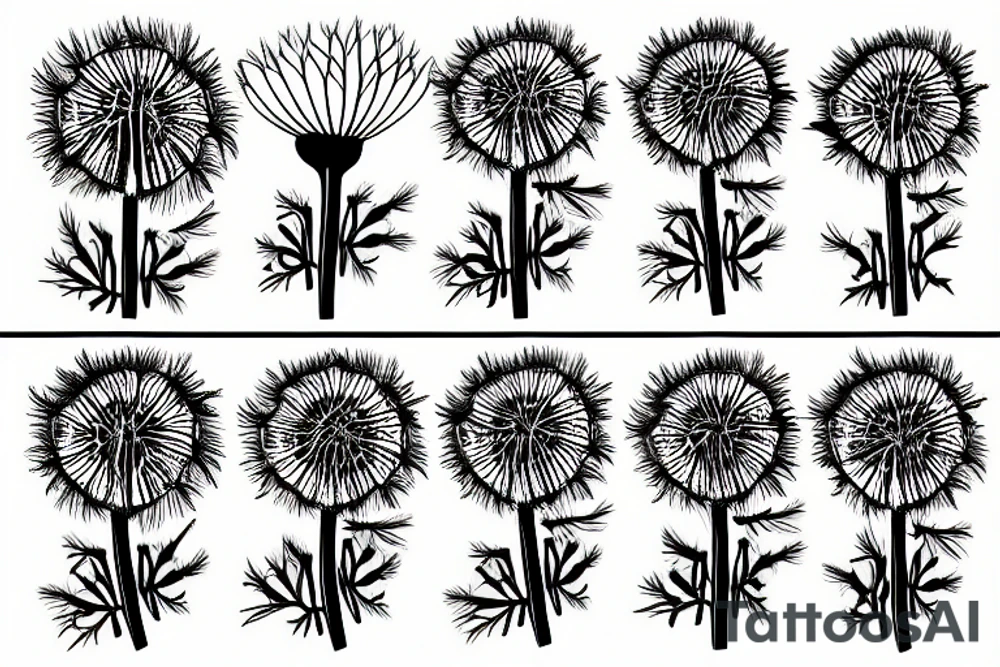 Dandelion flower tattoo idea