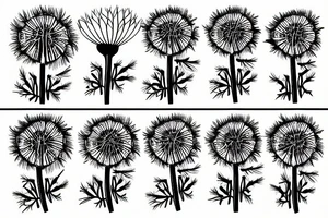 Dandelion flower tattoo idea