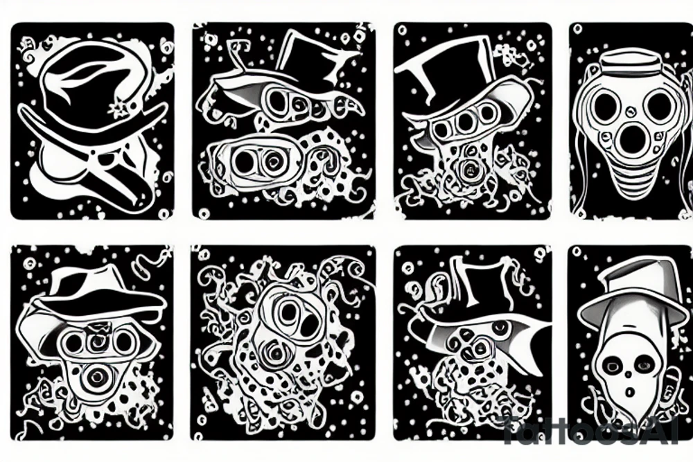 plague doctor trash polka tattoo idea