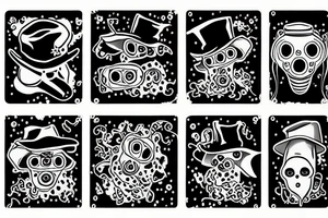 plague doctor trash polka tattoo idea