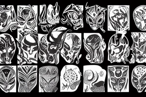 a dark alien that looks like a god tattoo idea