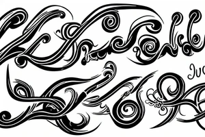 Swirly fancy cursive writing the words, "Fuck You" tattoo idea