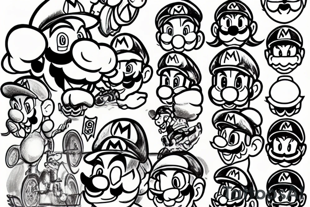 Nintendo Mario tattoo idea
