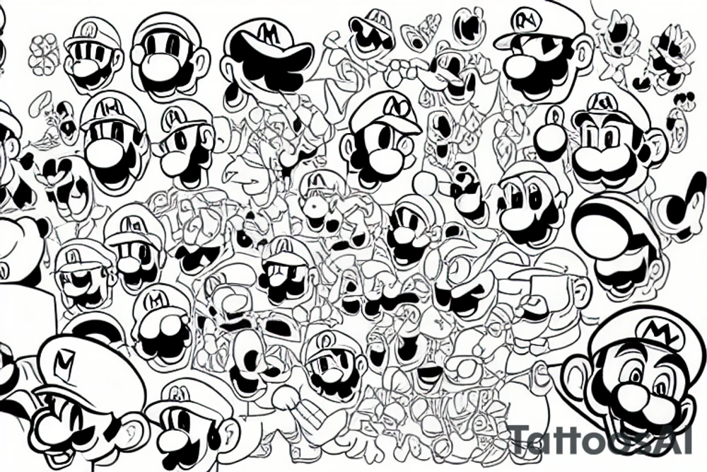 Nintendo Mario tattoo idea