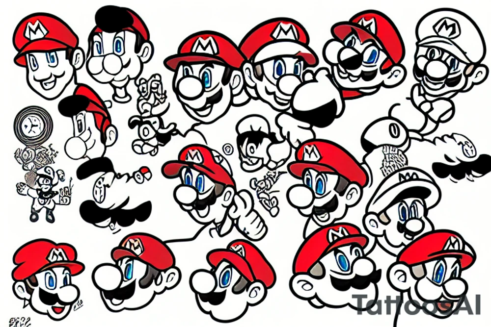 Nintendo Mario tattoo idea