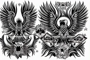 Eagle on the ground tattoo idea