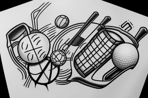 holfer hitting a golf ball tattoo idea