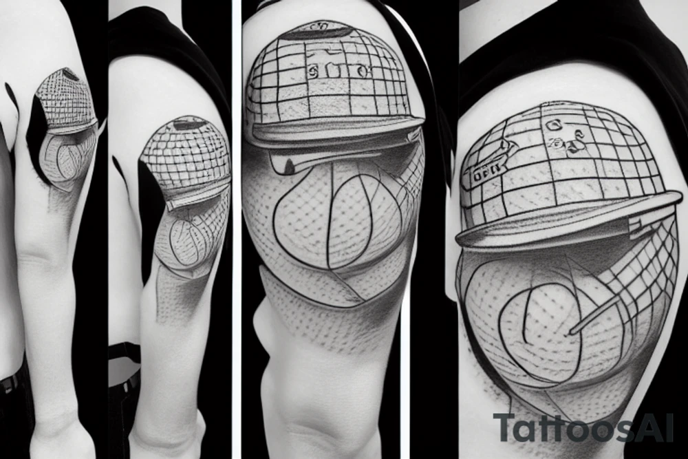 golfer hitting a golf ball tattoo idea