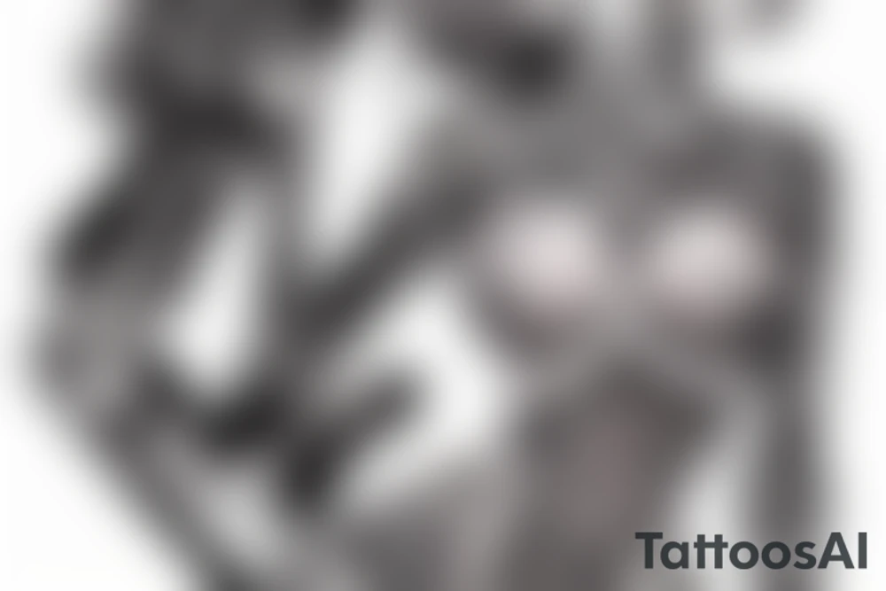 Sexy robotic girl tattoo idea