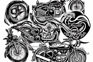 royal enfield tattoo idea