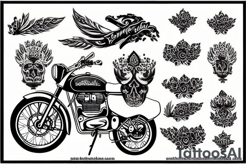 royal enfield tattoo idea