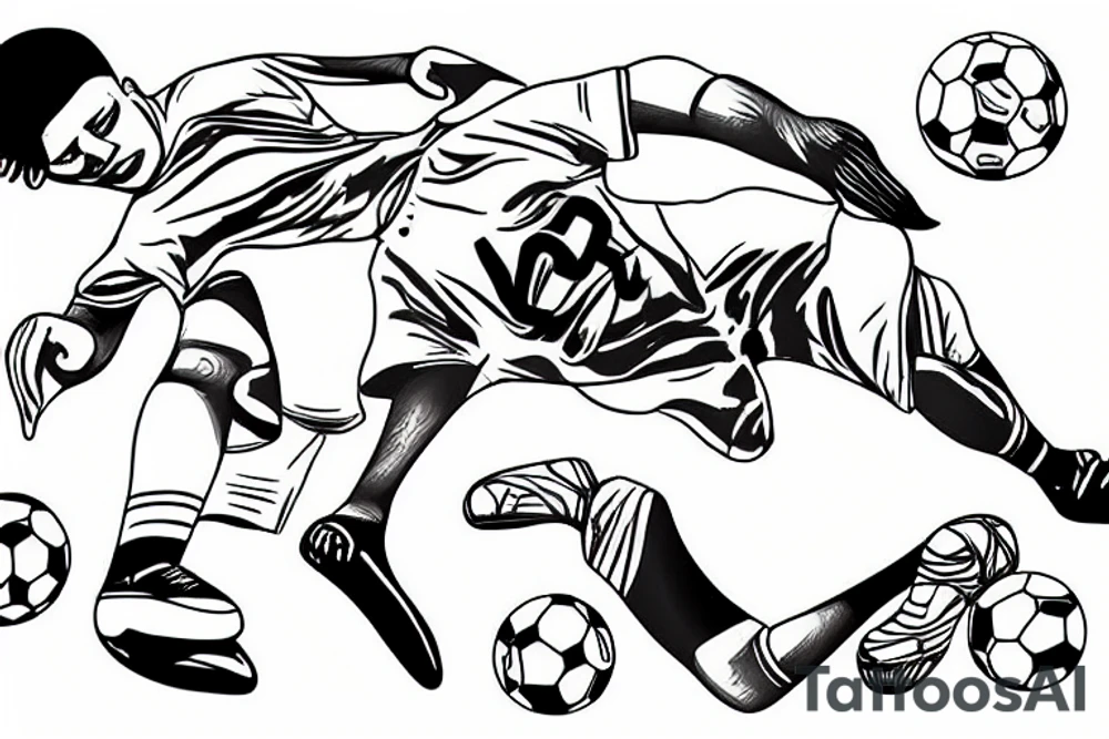 sloth playing soccer tattoo idea