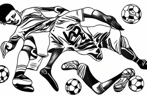 sloth playing soccer tattoo idea