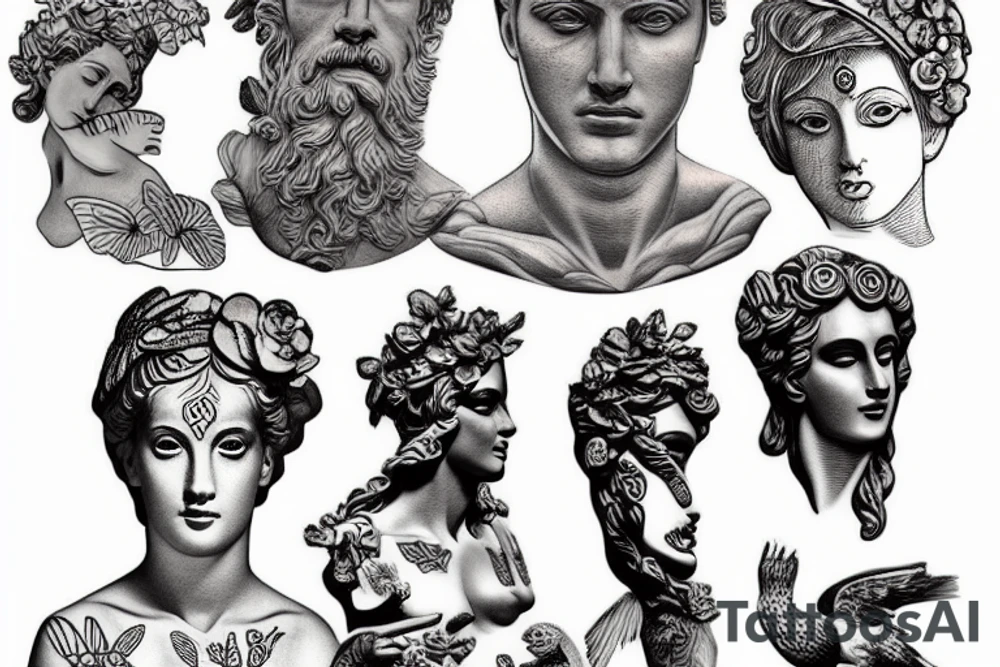 Greek statue tattoo idea